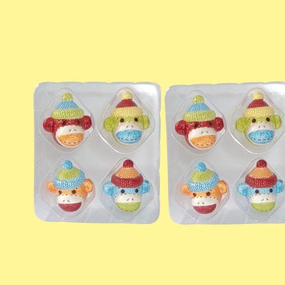 2 boxes  From Monkeez total  8 Drawer "Sock" Monkey Pulls 8 total knobs - Picture 2 of 6